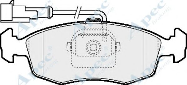 Комплект тормозных колодок, дисковый тормоз APEC braking PAD1427