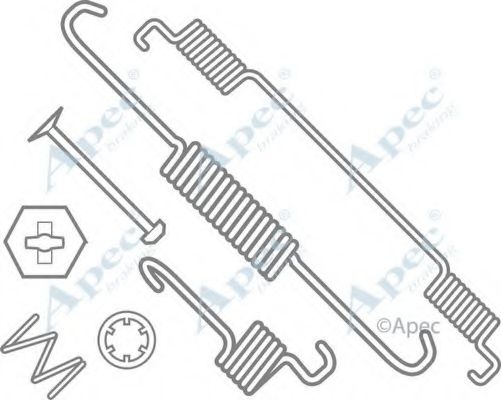 Комплектующие, тормозная колодка APEC braking KIT758