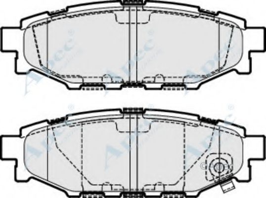 Комплект тормозных колодок, дисковый тормоз APEC braking PAD1957