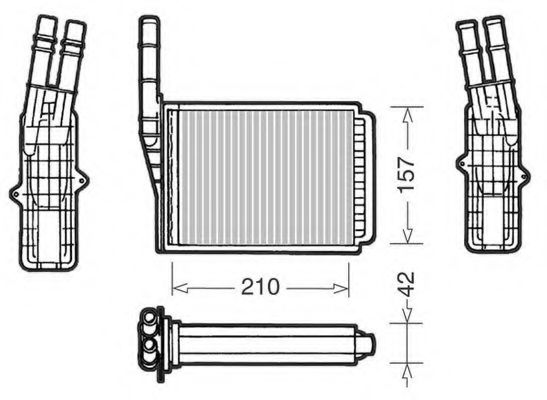 Теплообменник, отопление салона CTR 1228062