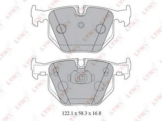 Комплект тормозных колодок, дисковый тормоз LYNXauto BD-1426