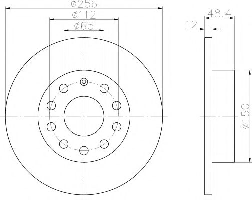 Тормозной диск HELLA PAGID 8DD 355 109-641