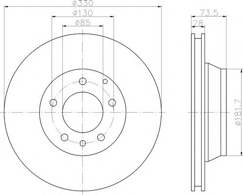 Тормозной диск HELLA PAGID 8DD 355 109-821