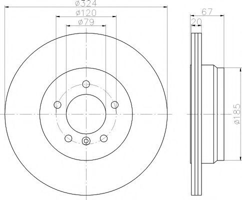 Тормозной диск HELLA PAGID 8DD 355 122-041