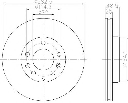 Тормозной диск HELLA PAGID 8DD 355 110-361