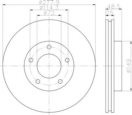 Тормозной диск HELLA PAGID 8DD 355 110-881