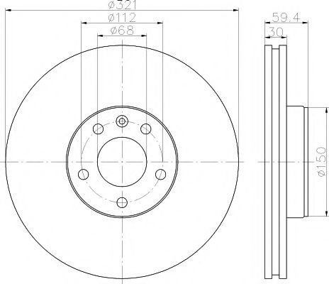 Тормозной диск HELLA PAGID 8DD 355 111-141