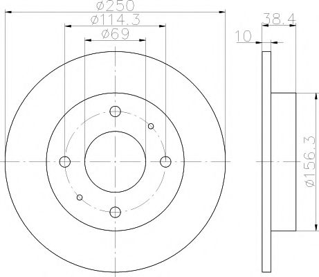 Тормозной диск HELLA PAGID 8DD 355 111-531