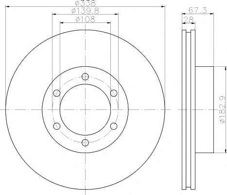 Тормозной диск HELLA PAGID 8DD 355 111-861