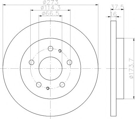 Тормозной диск HELLA PAGID 8DD 355 111-971