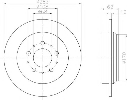 Тормозной диск HELLA PAGID 8DD 355 105-691
