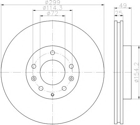 Тормозной диск HELLA PAGID 8DD 355 115-771