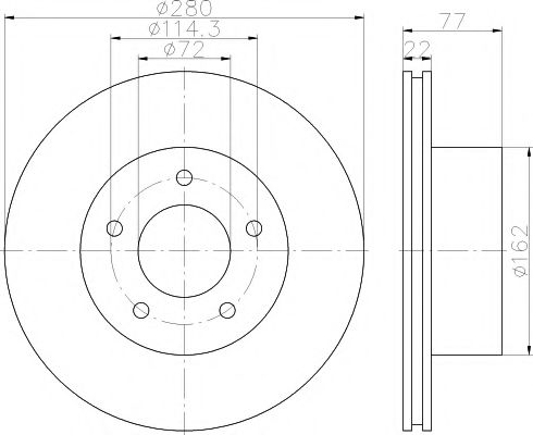 Тормозной диск HELLA PAGID 8DD 355 115-901