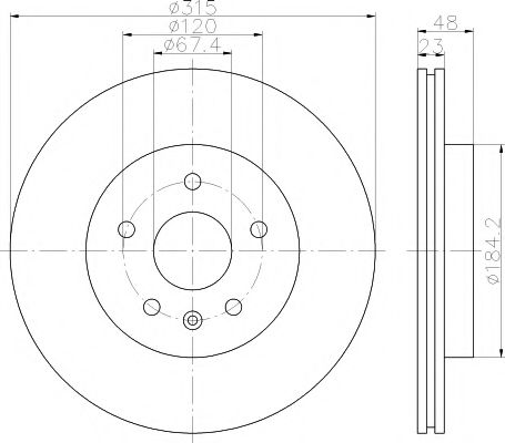 Тормозной диск HELLA PAGID 8DD 355 116-061