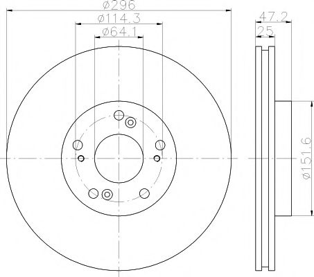 Тормозной диск HELLA PAGID 8DD 355 116-101