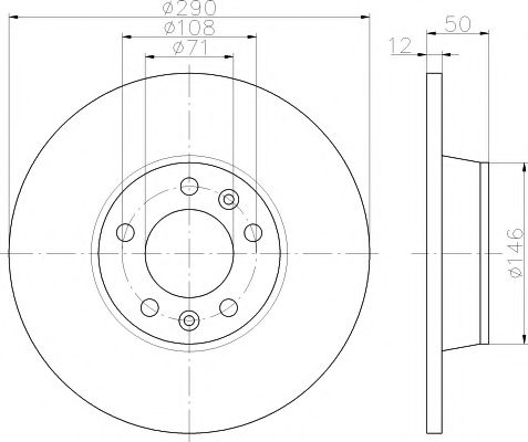 Тормозной диск HELLA PAGID 8DD 355 116-171