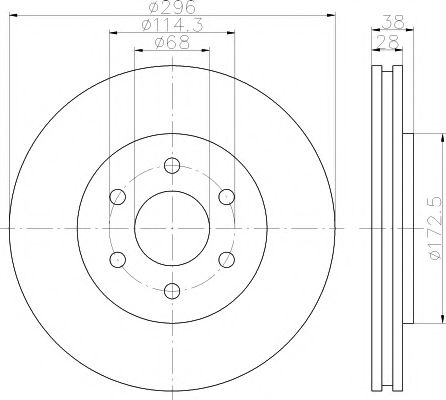 Тормозной диск HELLA PAGID 8DD 355 119-171