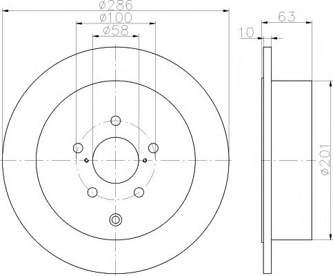 Тормозной диск HELLA PAGID 8DD 355 116-421