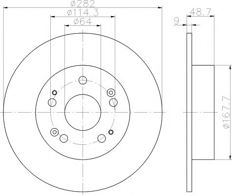 Тормозной диск HELLA PAGID 8DD 355 116-521