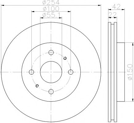 Тормозной диск HELLA PAGID 8DD 355 116-541