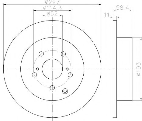 Тормозной диск HELLA PAGID 8DD 355 116-811