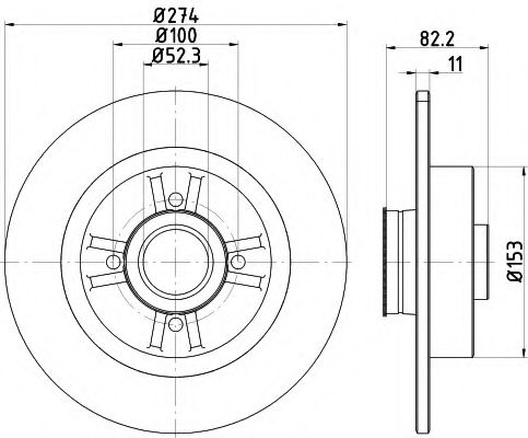 Тормозной диск HELLA PAGID 8DD 355 116-861