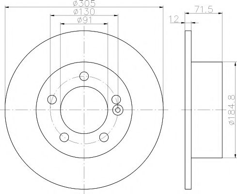 Тормозной диск HELLA PAGID 8DD 355 117-141