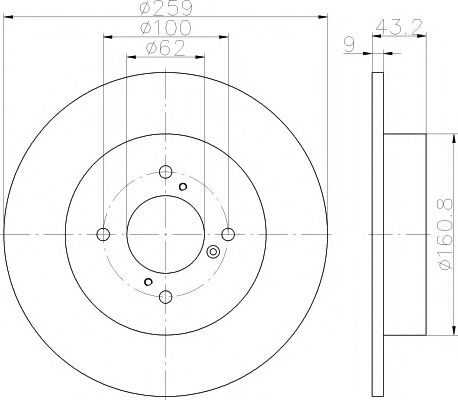 Тормозной диск HELLA PAGID 8DD 355 117-301