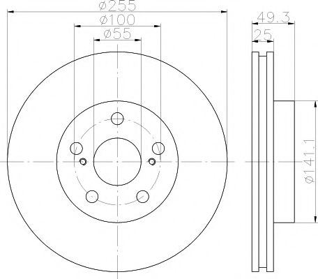 Тормозной диск HELLA PAGID 8DD 355 112-031