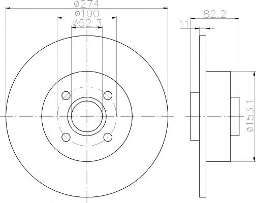 Тормозной диск HELLA PAGID 8DD 355 112-211