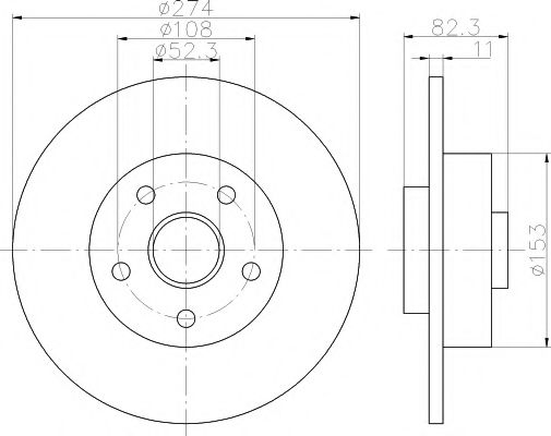 Тормозной диск HELLA PAGID 8DD 355 112-351