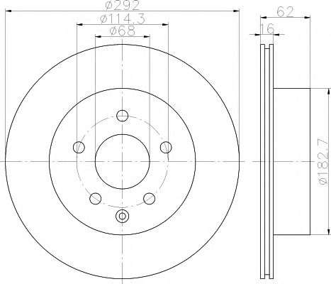 Тормозной диск HELLA PAGID 8DD 355 118-711