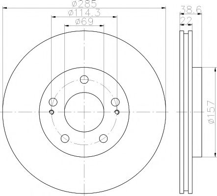 Тормозной диск HELLA PAGID 8DD 355 112-931