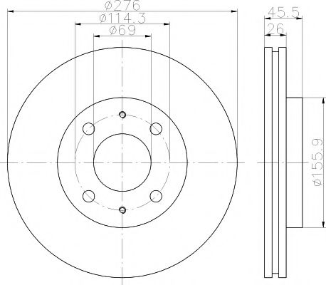 Тормозной диск HELLA PAGID 8DD 355 112-951