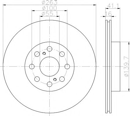Тормозной диск HELLA PAGID 8DD 355 113-081