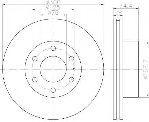 Тормозной диск HELLA PAGID 8DD 355 117-471