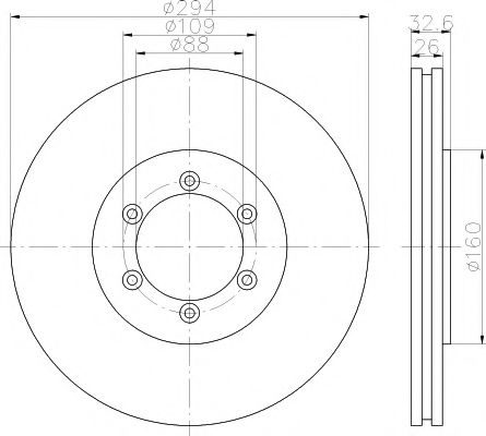 Тормозной диск HELLA PAGID 8DD 355 114-121