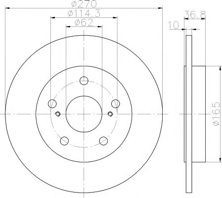 Тормозной диск HELLA PAGID 8DD 355 118-971