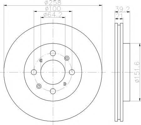 Тормозной диск HELLA PAGID 8DD 355 114-451