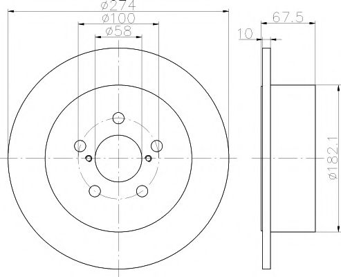 Тормозной диск HELLA PAGID 8DD 355 114-641