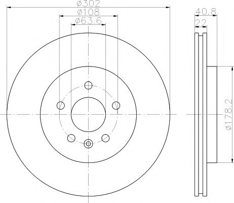 Тормозной диск HELLA PAGID 8DD 355 119-141