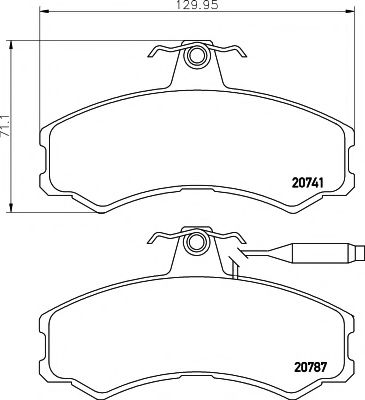 Комплект тормозных колодок, дисковый тормоз HELLA PAGID 8DB 355 006-011