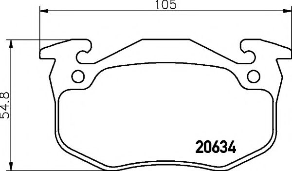 Комплект тормозных колодок, дисковый тормоз HELLA PAGID 8DB 355 007-661