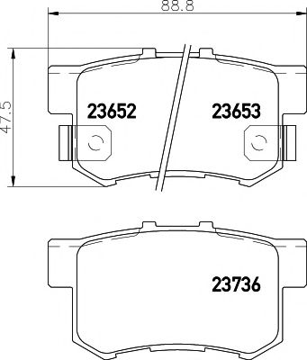 Комплект тормозных колодок, дисковый тормоз HELLA PAGID 8DB 355 009-581