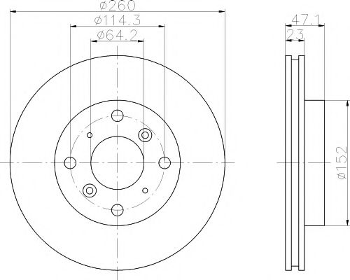 Тормозной диск HELLA PAGID 8DD 355 104-981