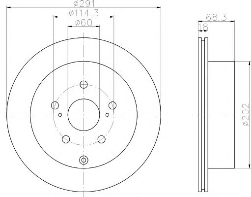 Тормозной диск HELLA PAGID 8DD 355 105-421