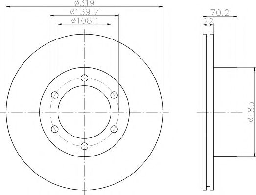 Тормозной диск HELLA PAGID 8DD 355 106-241