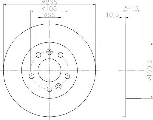 Тормозной диск HELLA PAGID 8DD 355 106-441