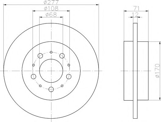 Тормозной диск HELLA PAGID 8DD 355 107-101