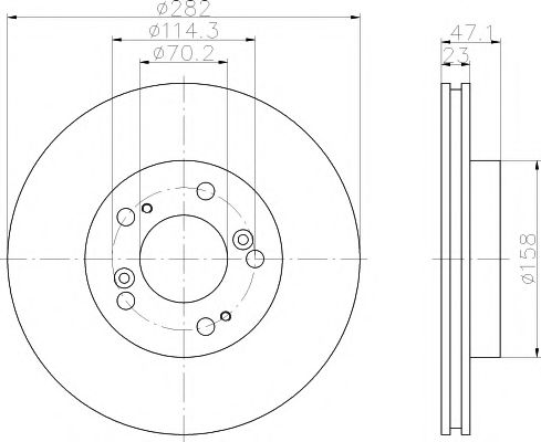 Тормозной диск HELLA PAGID 8DD 355 107-131